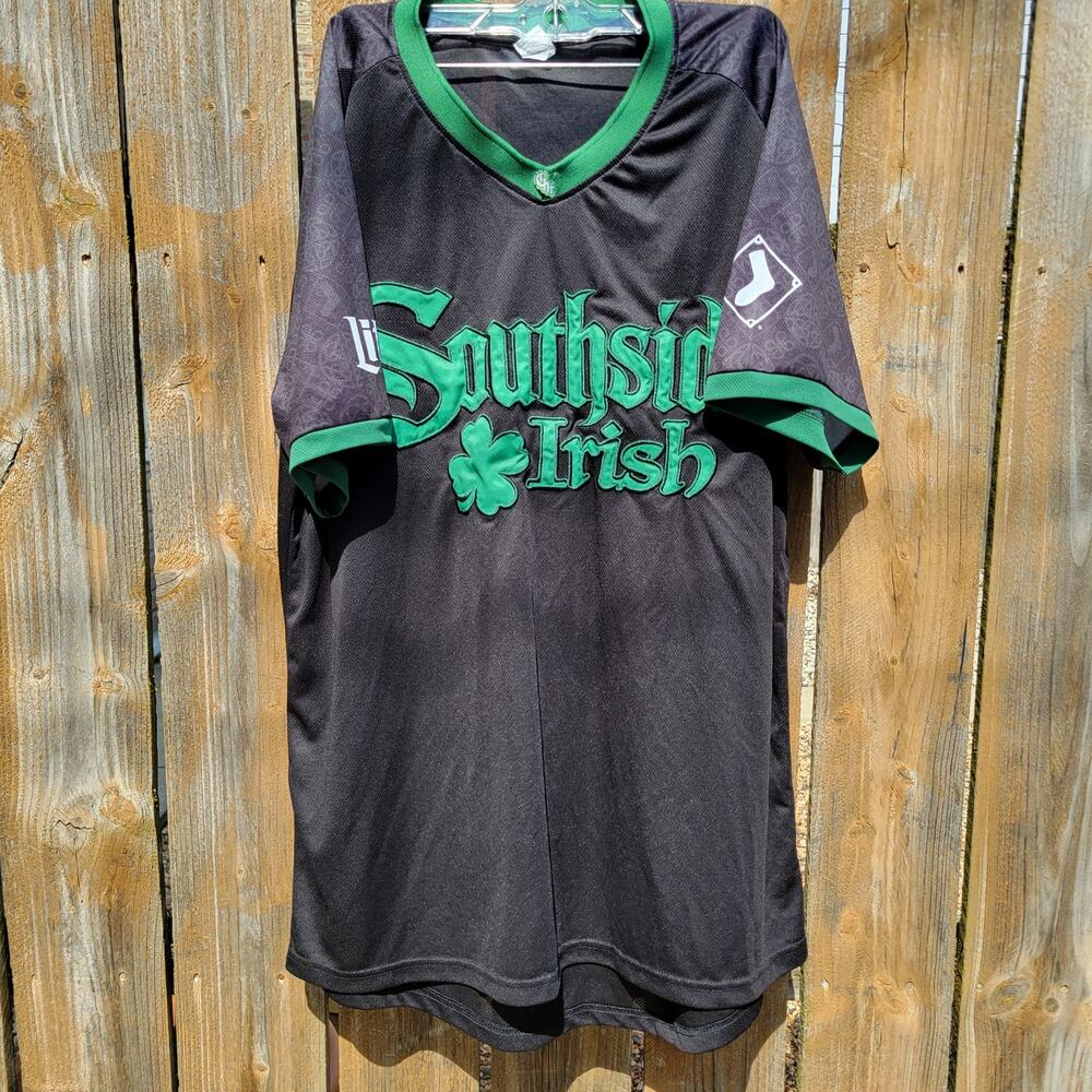 Chicago White Sox Southside Irish Pullover Jersey SGA Black XL Miller Lite